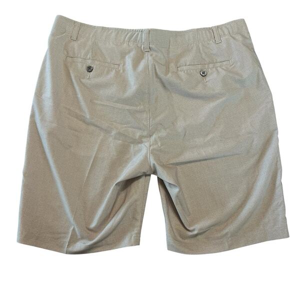 Pebble Beach Men Performance Shorts 40 Herringbone Grey Casual Golf Active - Picture 2 of 6